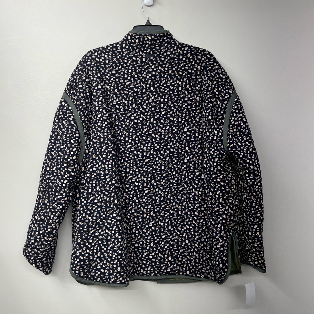 NWT BLANKNYC Reversible Quilted Jacket Olive Green Black Floral Oversized XL - Picture 5 of 10